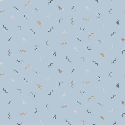 Cotton poplin streamers - light blue