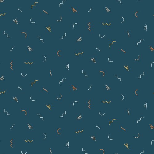 Cotton poplin streamers - dark blue