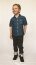 Cotton poplin streamers - dark blue