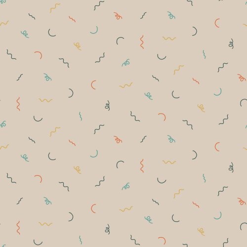 Cotton poplin streamers - light sand