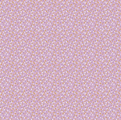 Bavlněný popelín s puntíky - světle fialový