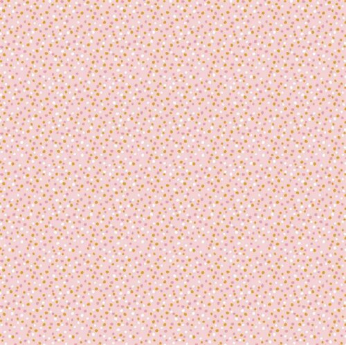 Bavlněný popelín s puntíky - světle růžový