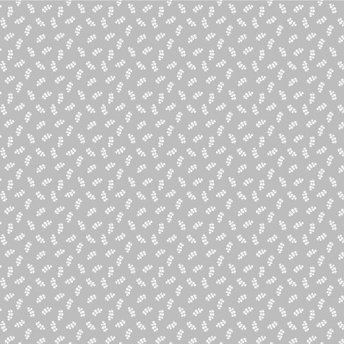 Popeline de coton petites feuilles - gris clair