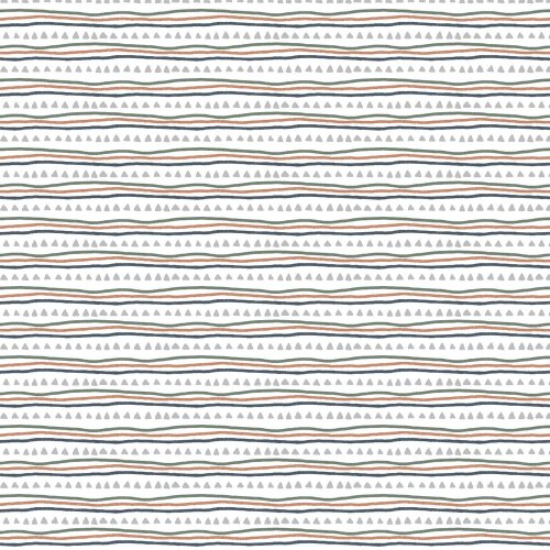 Triangoli organici in popeline di cotone sulle onde - bianco