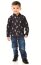 Cotton poplin digital Christmas gnome - dark blue