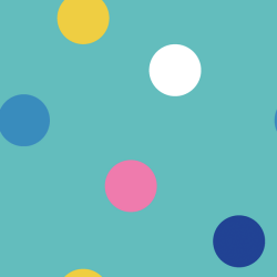 French-terry colorful dots light turquoise