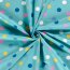 French-terry colorful dots light turquoise