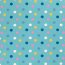 French-terry colorful dots light turquoise