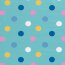 French-terry colorful dots light turquoise