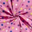 French-Terry grosse bunte Punkte - hellpink
