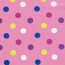 French-Terry grosse bunte Punkte - hellpink