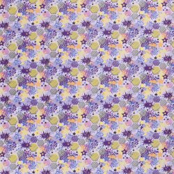 French terry wild honeycombs and star lilac