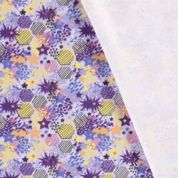 French terry wild honeycombs and star lilac