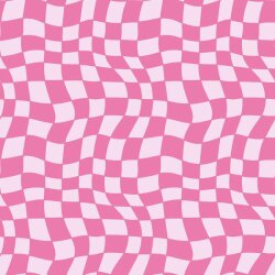 Cotton jersey distorted check light pink