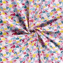 Piante astratte del jersey di cotone rosa chiaro