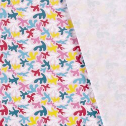 Piante astratte del jersey di cotone rosa chiaro
