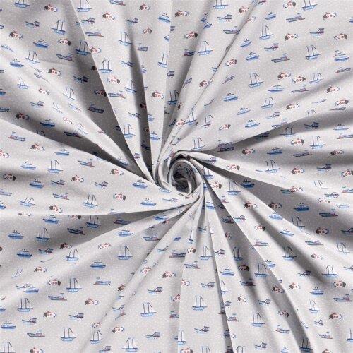 Cotton jersey watercraft light grey