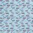 Katoenen jersey dinosaurus aanval - baby blauw