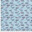 Katoenen jersey dinosaurus aanval - baby blauw