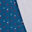 Jersey di cotone gabbiani e ancore blu indaco