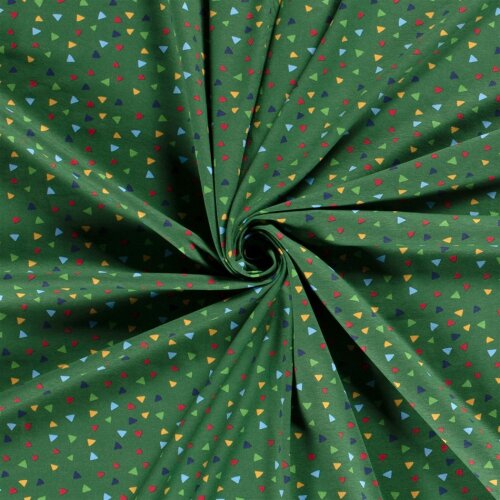 Katoenen jersey confettidriehoeken - groen