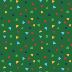 Cotton jersey confetti triangles - green