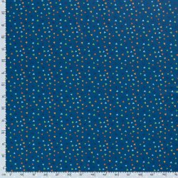 Cotton jersey confetti triangles indigo blue
