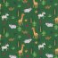 Cotton jersey colorful confetti safari - green