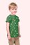 Cotton jersey colorful confetti safari - green