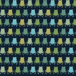 Cotton jersey frogs sapphire blue