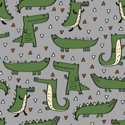 Jersey de coton gris crocodile