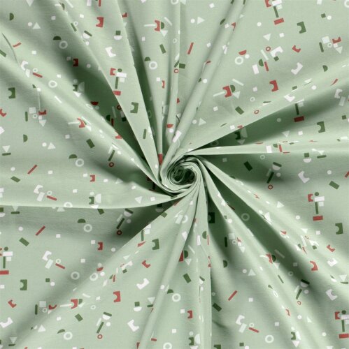 Baumwolljersey Bauklötze - dunkelmint