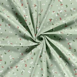 Baumwolljersey Bauklötze - dunkelmint