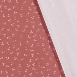 Cotton jersey anchor coral
