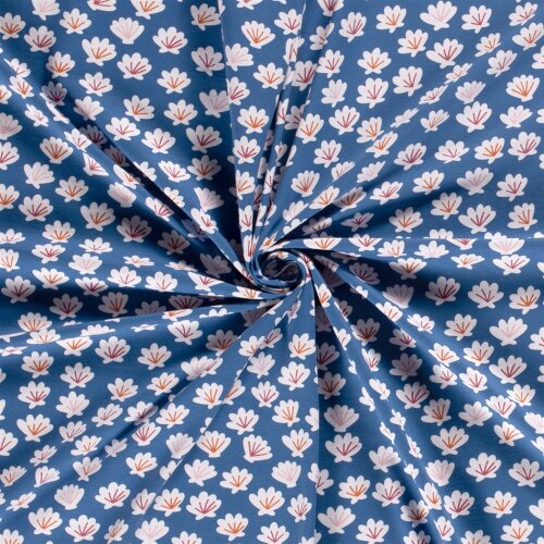 Cotton jersey shells indigo blue