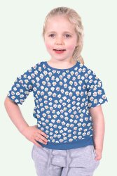 Cotton jersey shells indigo blue
