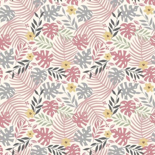 Cotton jersey in the jungle antique pink
