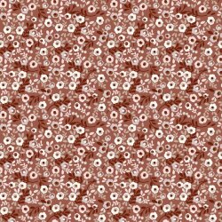 Jersey di cotone floreale pioggia morbido mattone rosso