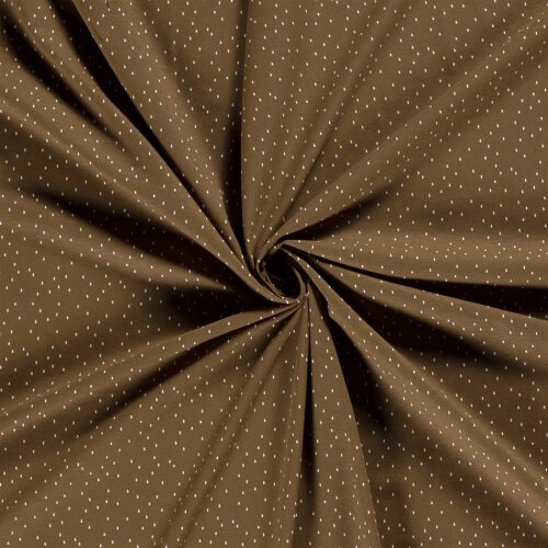 Cotton jersey raindrops brown