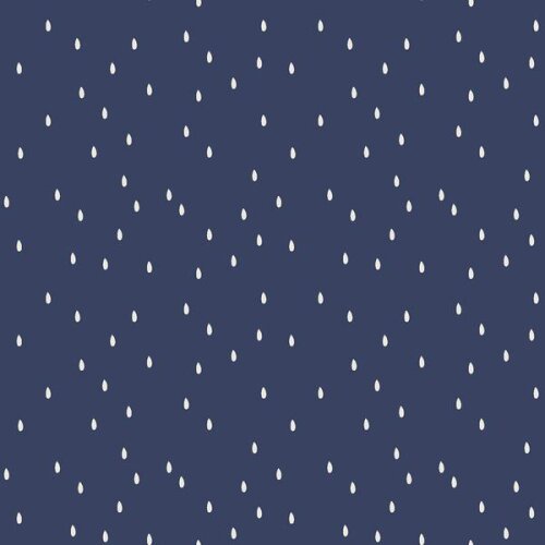 Jersey de algodón gotas de lluvia azul zafiro