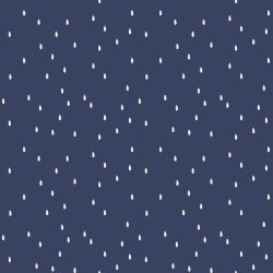 Jersey di cotone gocce di pioggia blu zaffiro