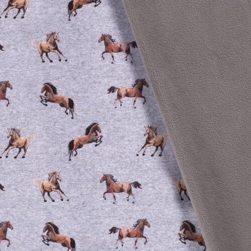 Softshell Digital Racehorses - gris clair tacheté