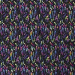 Softshell Digital Colorful Feathers - Dark Blue