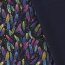 Softshell Digital Colorful Feathers - Dark Blue