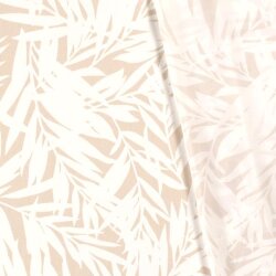 Fleurs de popeline viscose - beige