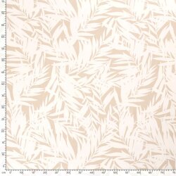 Fleurs de popeline viscose - beige