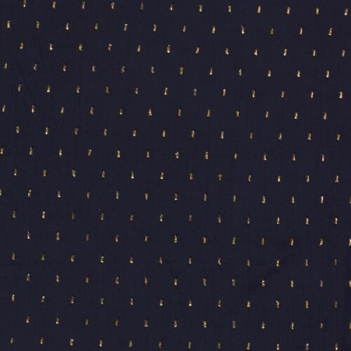 Viscose-Poplin Lurex Uni - dark blue