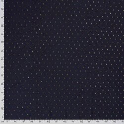 Viscose-Poplin Lurex Uni - donkerblauw