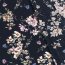 Viscose crêpe bloemen - donkerblauw