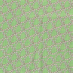 Cotton viscose slub with pattern - green